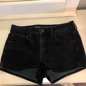 black american eagle denim shorts